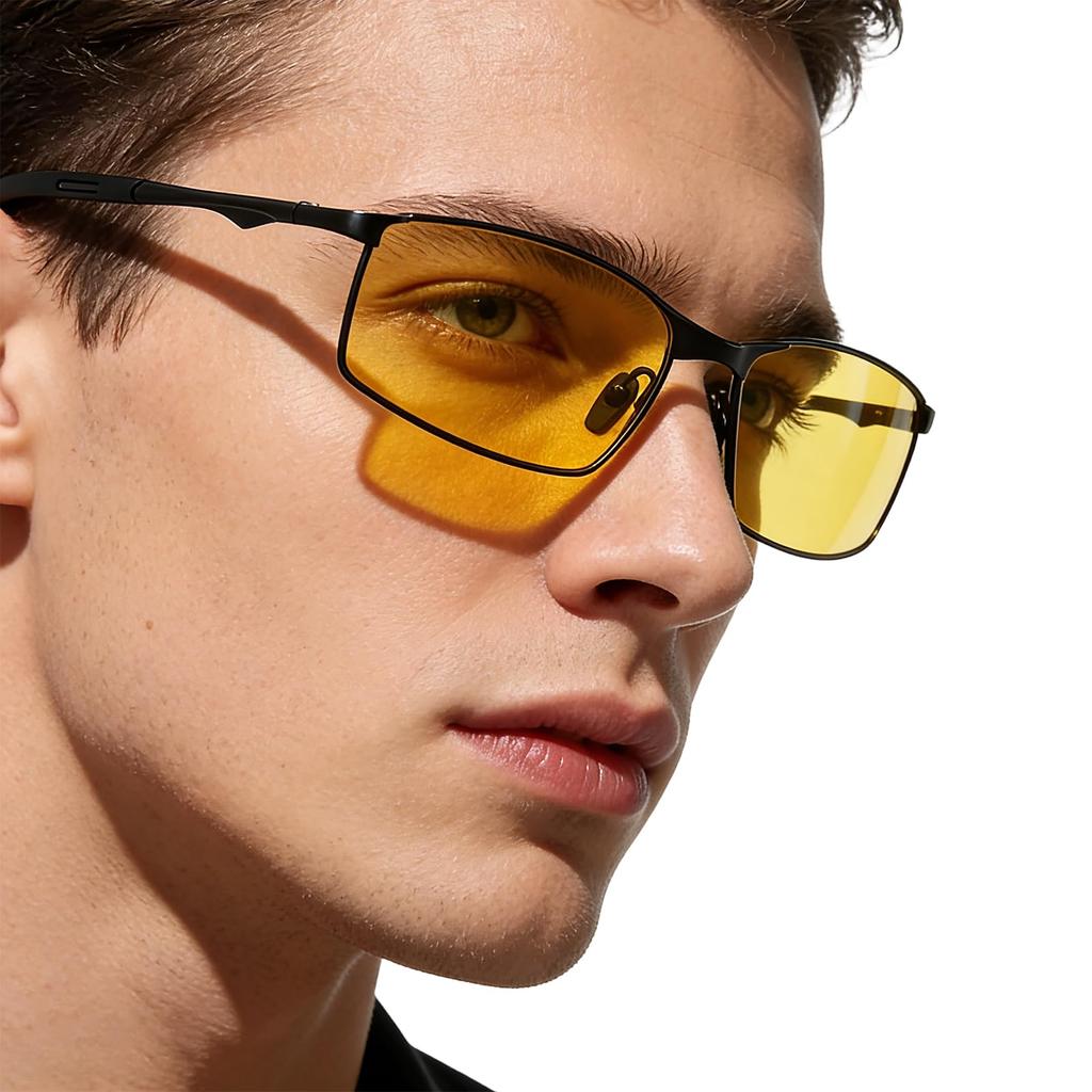 [luckinsell] Night Sunglasses, Night Driving Glasses, Men's Night Glasses, UV400,