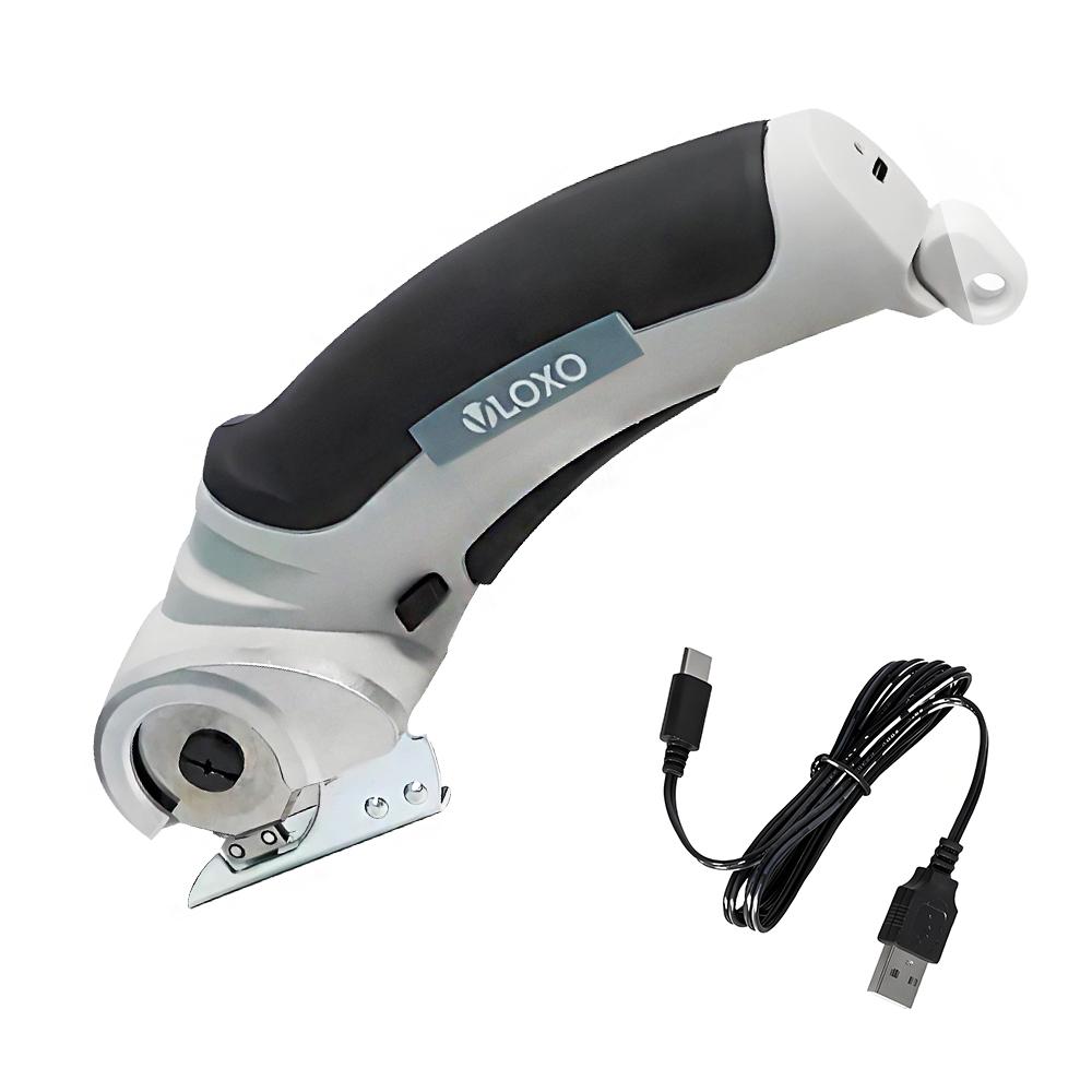 

Cordless Electric Tailor Scissors Portable Home Tailor Electric Scissors Rotary Cloth Cutter Mini Round Cutting Machine серый