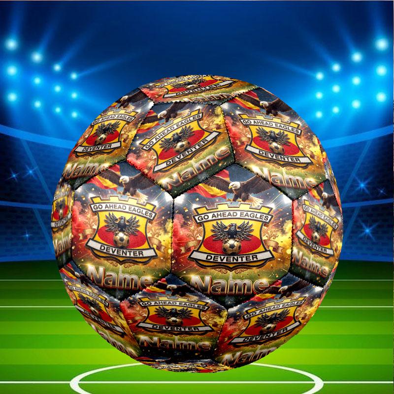 Custom Name Personalized Go Ahead Eagles Print Size 5 Soccer Ball Training & Match Football, for Team, Kicking, Gift for Football Enthusiasts