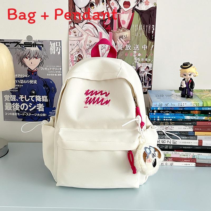 Sweet Candy Color Backpack For High School Girls With Nylon Material And Large Capacity