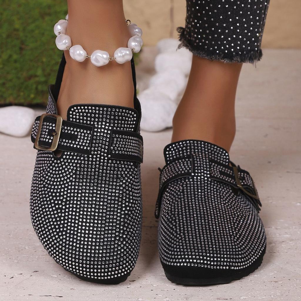 Comfortable and Cool Slippers Are Fashionable and Versatile When Going Out, and Half Sandals Are Worn Outside. Women's 2025 Autumn New Non-slip Home