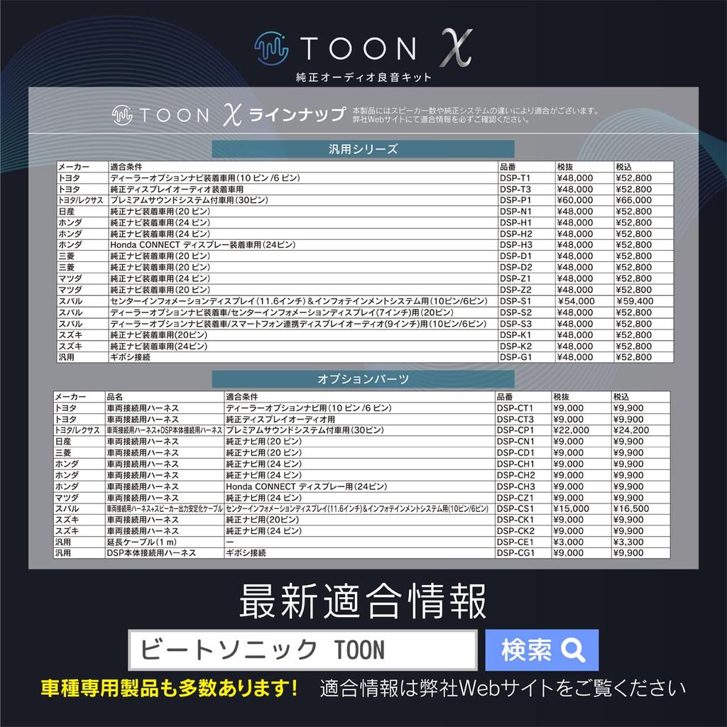 Genuine Audio Sound Kit with DSP Amplifier for TOON X Subaru WRX STI Beat-Sonic (DSP-S204)