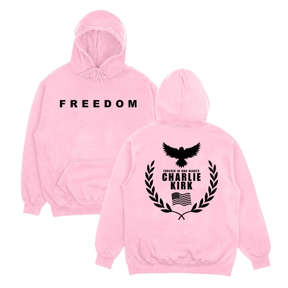 Tribute Charlie Kirk Freedom Hoodies Frau Mann Neu Ästhetische Pullover Herbst Langarm Kapuzenpullover Übergroße High Street Sweatshirts