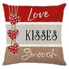 Valentine's Day Pillow Covers Red Buffalo Plaid Gnomes Design Machine Washable Festive Home Decoration Single-sided Printing Pillowcases