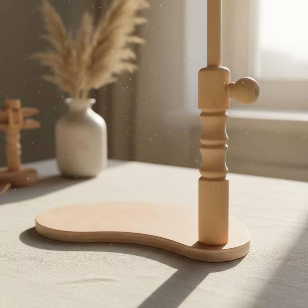 Seated Embroidery Stand Adjustable Embroidery Frame with Stand Cross Stitch Holder Wooden Flexible for Embroiderers, Table, Desk