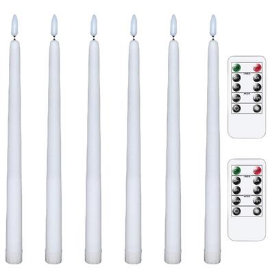 6 Stück LED Flammenlose flackernde warme Lichtkegelkerzen mit 2 Fernbedienungen für Weihnachten Thanksgiving