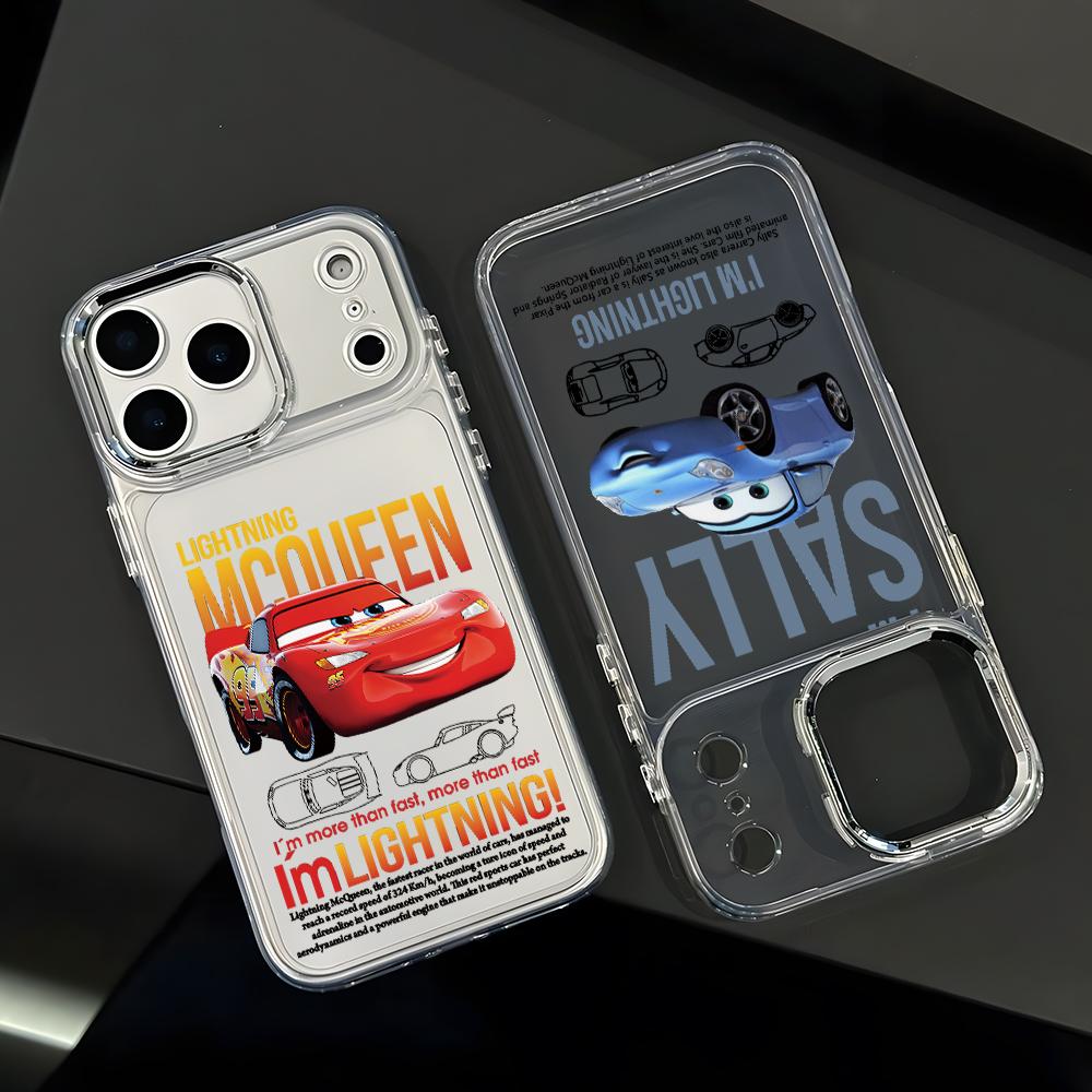 Cartoon Cars McQueens Sallys Phone Case for Apple iPhone 17 Air 16 16e 15 14 13 12 11 Pro Max X Xs XR 8 Plus Luxury Clear Cover