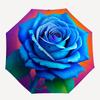 1pc Blue Rose Automatic Umbrella - Automatic Opening And Closing, Sturdy Iron Frame, Formal Occasions yy251018117