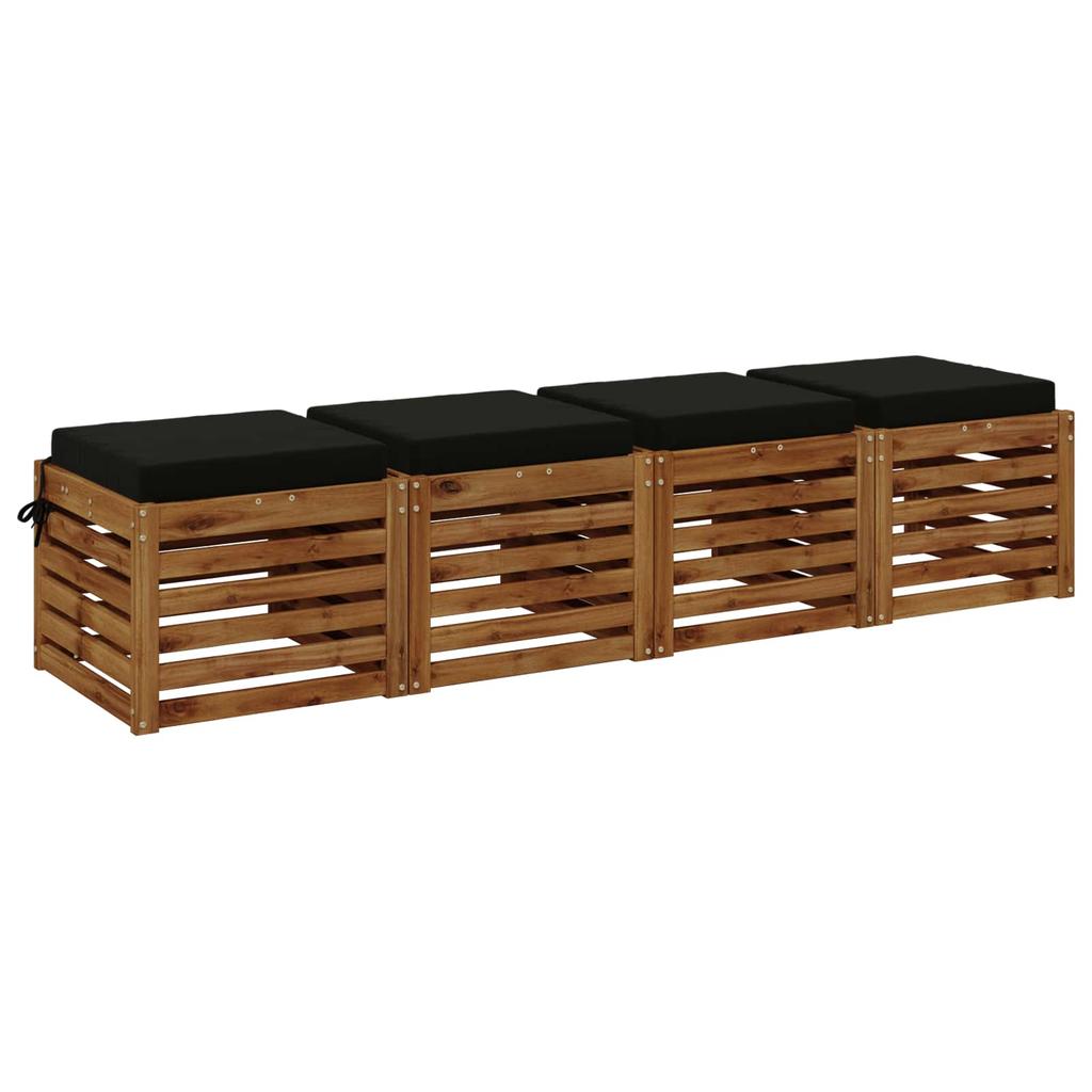 4 piece seat cushions SOEST 4 pcs. 100percent  Polyester Black