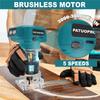 PATUOPRO 5-Speed Brushless Electric Trimmer Cordless Router Slotting Circling Carving Trimming Power Tool For Makita 18V Battery