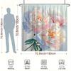 1pc Large Blooming Peony Shower Curtain - Realistic Soft Pastel Art, Polyester, 70.8x70.8", 12 Hooks, Washable & Durable