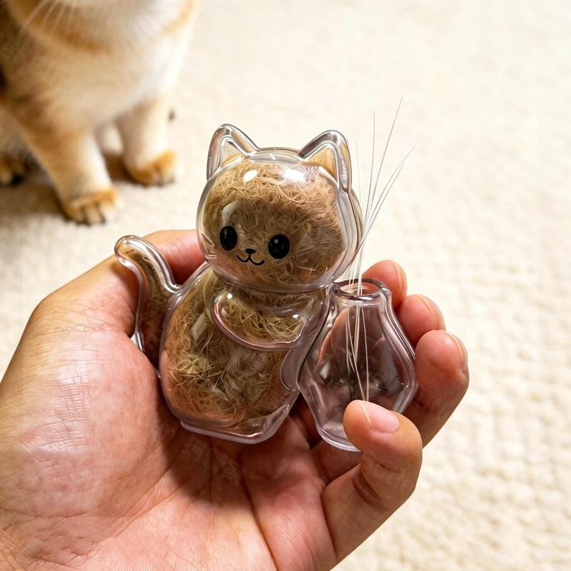 Transparente Katzenhaare Aufbewahrung Kühlschrankmagnete Haustierfell Andenken Kapsel DIY Souvenirs Katzen Schnurrhaare Sammler Kühlschrankmagnet