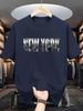 Unisexs Fashion New Newyork Printed Breathable And Comfortable Round Neck Tshirt Summer Outdoor Leisure Party Top