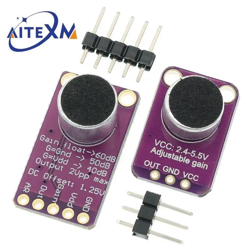 1-10pcs Sound Sensor Module Sound Control Sensor MAX4466 MAX9814 Detection Whistle Switch Microphone Amplifier For Arduino 7