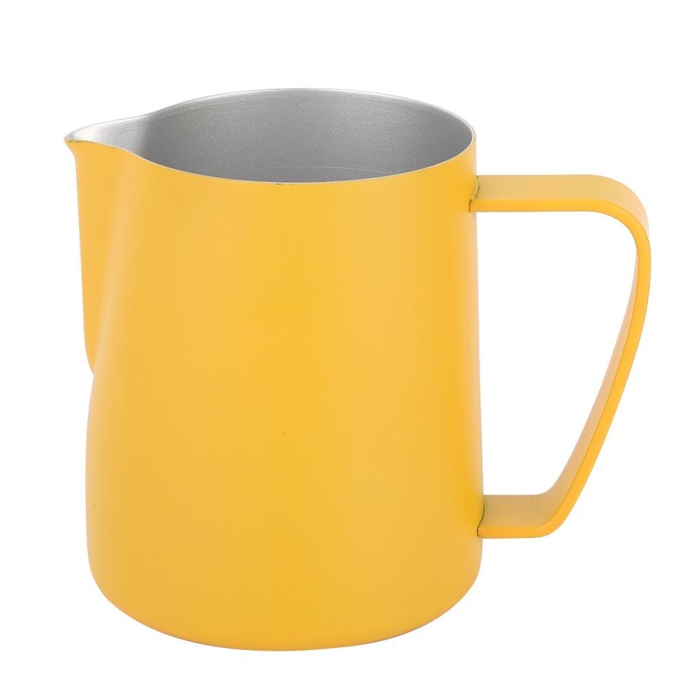 Yellow Milk Frothing Pitcher Stainless Steel Latte Art Pitcher Milk Steamer Cup  Latte Art Making жёлтый