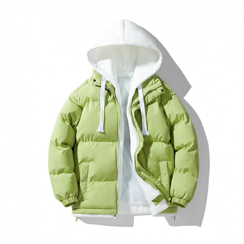 Winter New Thickened Fake Two Piece Hooded Cotton Jacket Casual Cotton Cardigan Coat