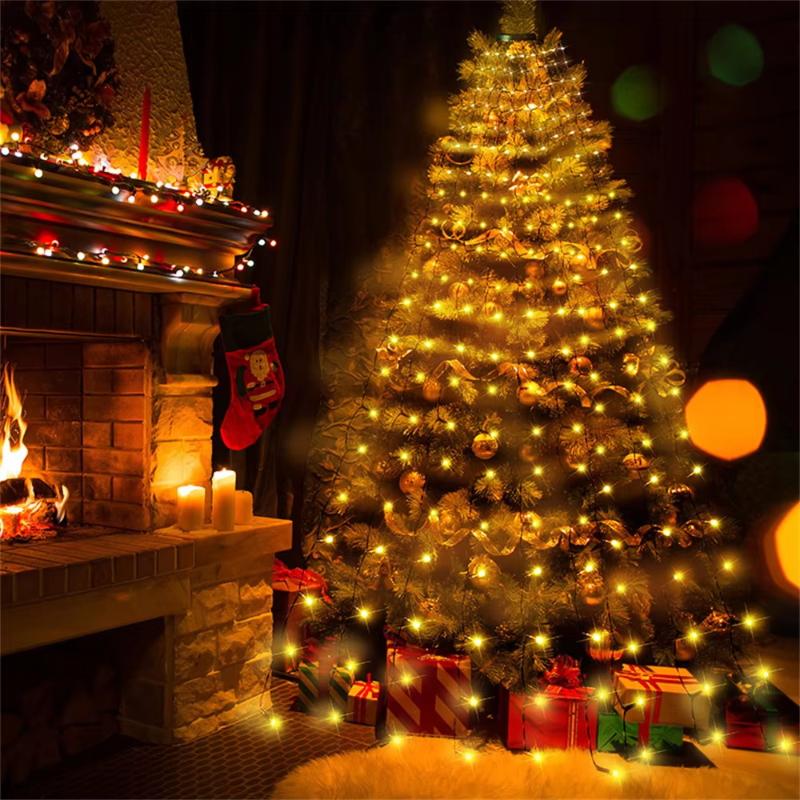 1.5M Led Ring Christmas Tree Tops Lights Decoration Tree Lights String For Patio Garden Outdoor Waterproof Waterfall Light