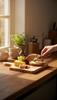 Natural Bamboo Cutting And Serving Board 30×20×1.5 Cm