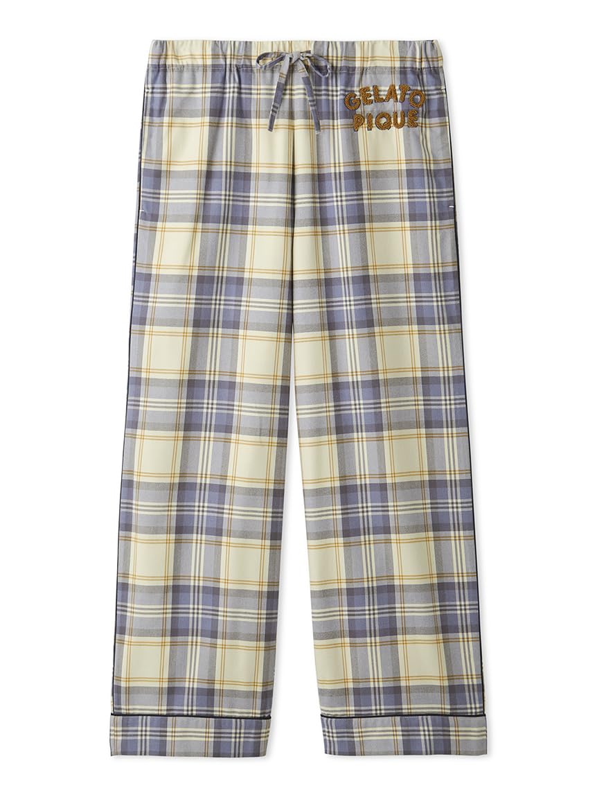 

Gelato Pique HOMME Checkered Sagara Embroidered Long Pants PHFP245941 CRM Men s