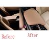 For Volvo V90 2018-2021 Brown Leather Central Console Armrest Box Cover Trim