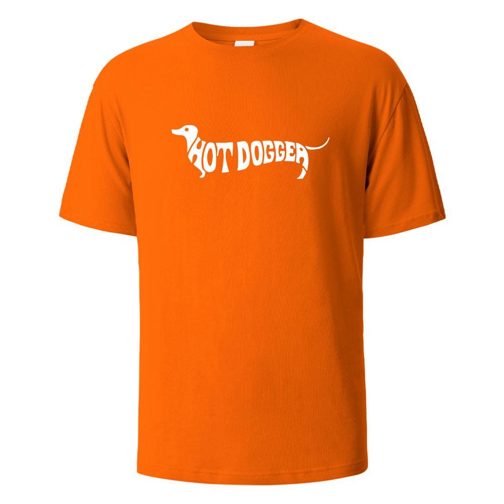 Hot Dogger Funny Printed Tshirts For Men 100Cotton Summer Breathable Comfortable Tops ShortSleeved Oneck Basic Men Clothing