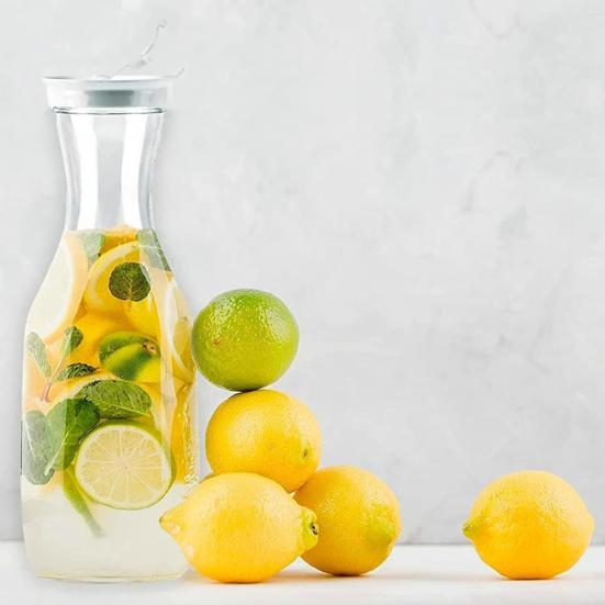 50 Oz Juice Carafe with Lids Airtight Drink Pitcher for Fridge Storage Easy Pour Milk Container Beverage Bottles for Bar Freezer