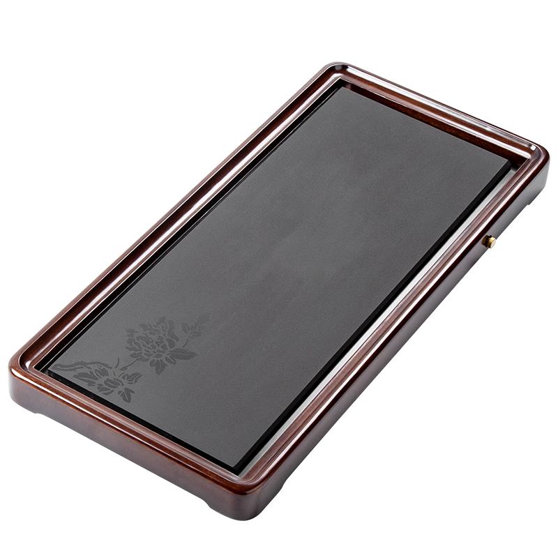 

Rosewood & Black Gold Stone Drainage Tea Tray