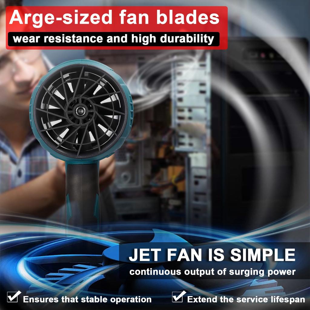 Ręczny wentylator turbowentylatorowy o dużej mocy, wentylator litowo-jonowy, wielofunkcyjna myjka samochodowa, wysoka wydajność