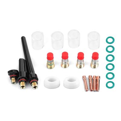 Set 23 buc. Cupă de Sticlă Rezistentă la Căldură, Kit Collet și Lentilă de Gaz, Consumabile de Sudură pentru TIG WP 17 18 26