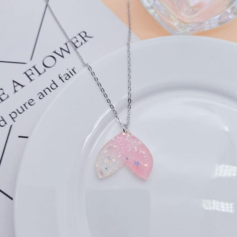 Ocean Theme Necklace Sparkling Mermaids Tail Pendant Choker Minimalisms Cat Butterfly Skull Charm Clavicle Chain Jewelry