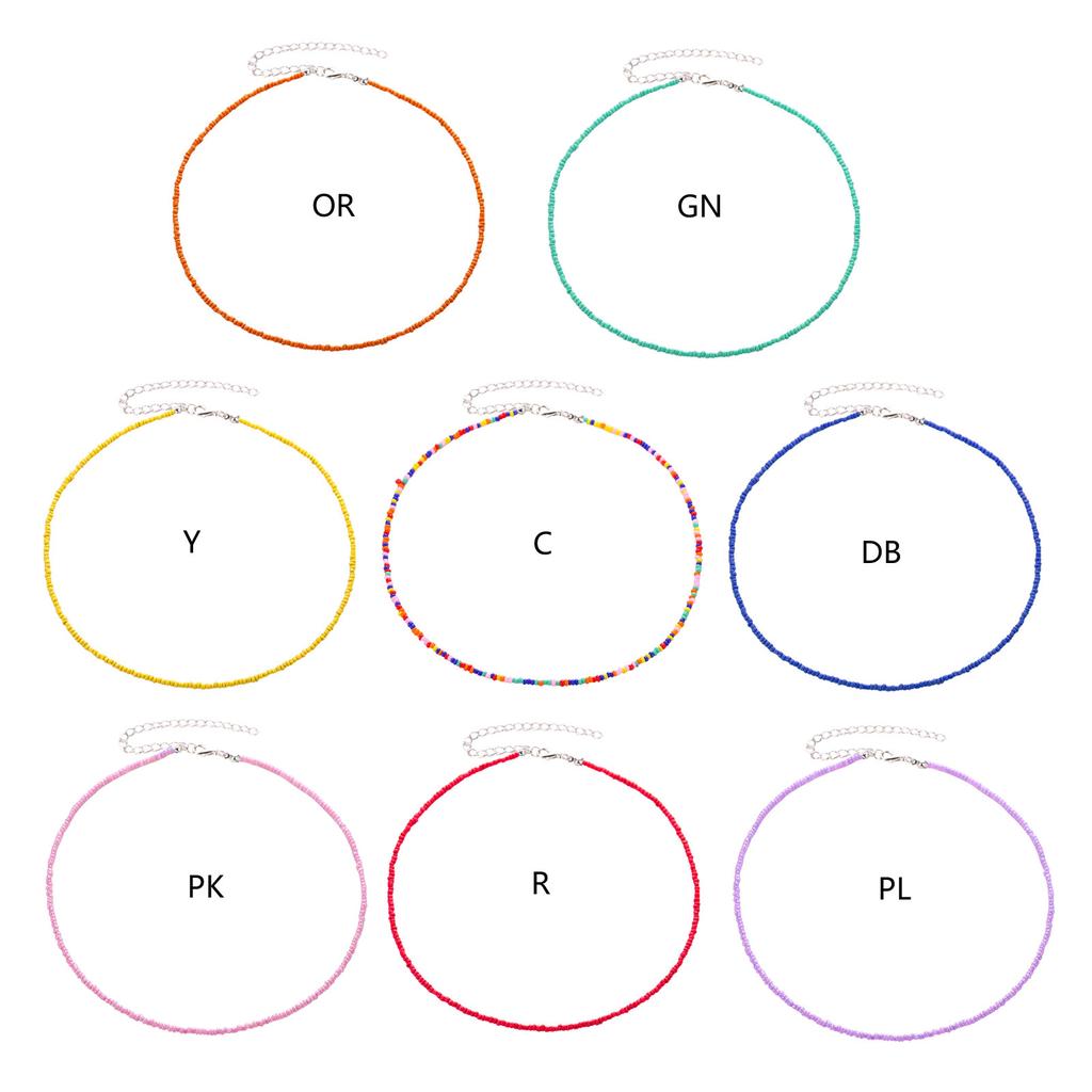 Beaded Clavicle Chain Short Choker Necklace Jewelry Women Girl Summer Beach