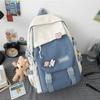 Schoolbag Contrasting Color Versatile Japanese Students Large Capacity School Bag College Style Leisure Backpack Tooling Wind Backpack Wholesale