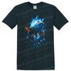 Fish Graphic Art T Shirt Ocean Wave Artwork Swimming Fish Tee