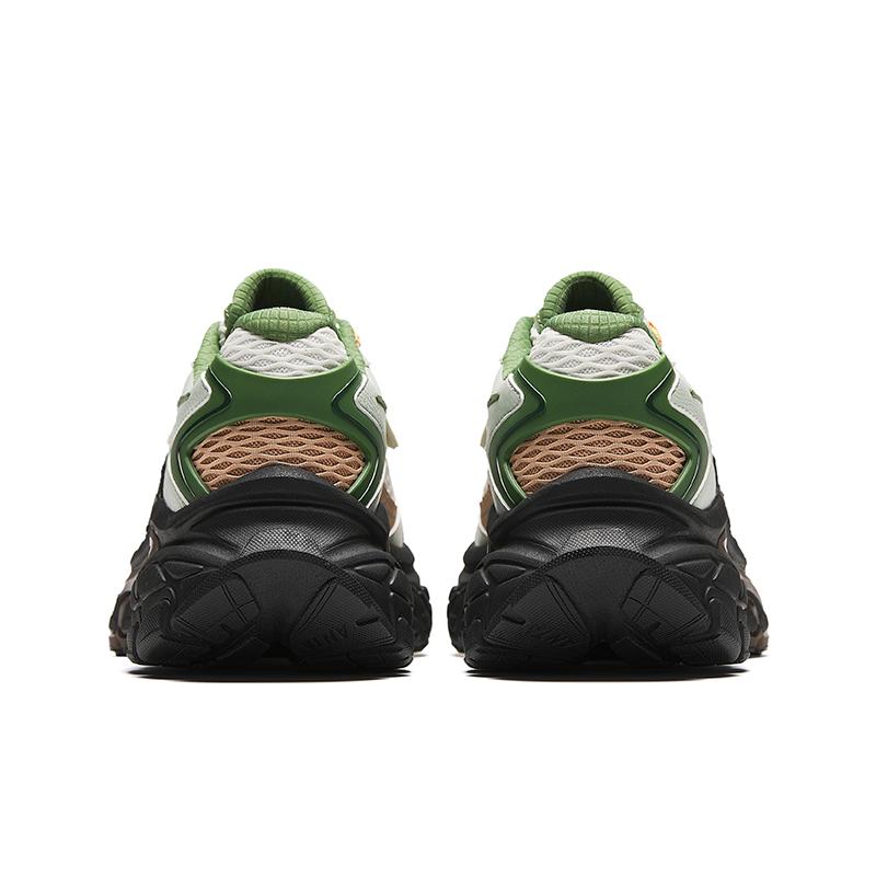 Anta Star Moon Comfortable Versatile Trendy Non-Slip Shock Absorbing Wear-Resistant Low-Top Dad Shoes Men Sneaker White Green 912418880-3