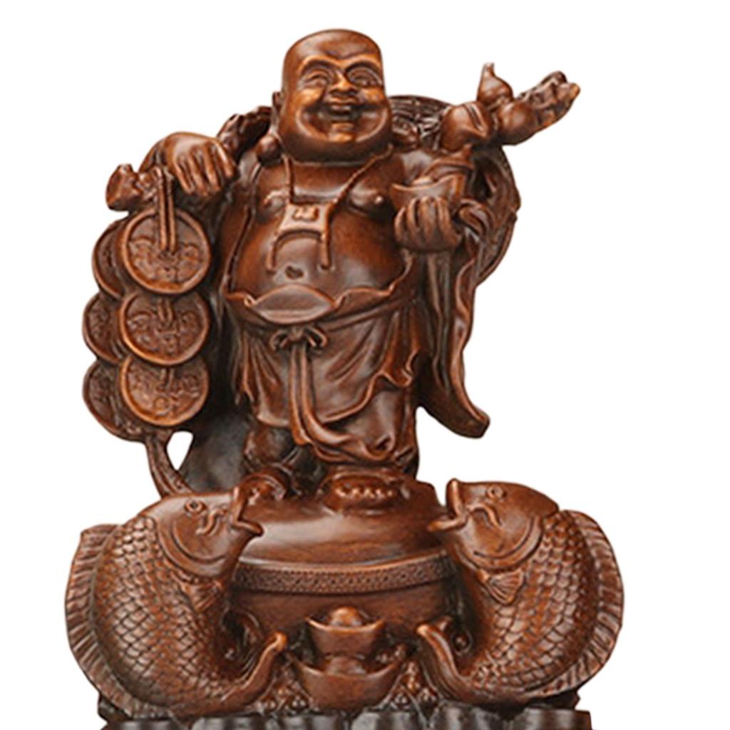 Feng Shui Chinese Buddha Statue Buddha Sculpture Ornament Artwork Sitting Buddha