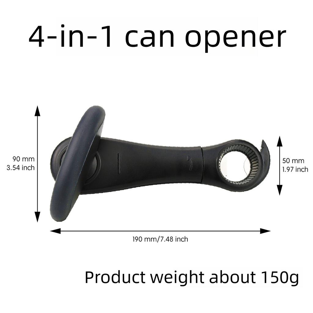 Multifunctional Can Opener, Manual Bottle Opener, Safe, Labor-saving, Chip-free Cutter