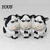 Cartoon Animal Figurine 3D Printed Dairy Cow Figurine, Cattle Statue for Desk Decor, Mini Sculpture Home Office, Gift Lovers