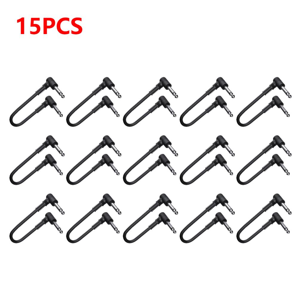 20-4PCS 15cm 6.35mm Lightweight Guitar Electric Effect Pedal Cable Amplifier Patch Cord Guitar Bass Guitar Music Accessories
