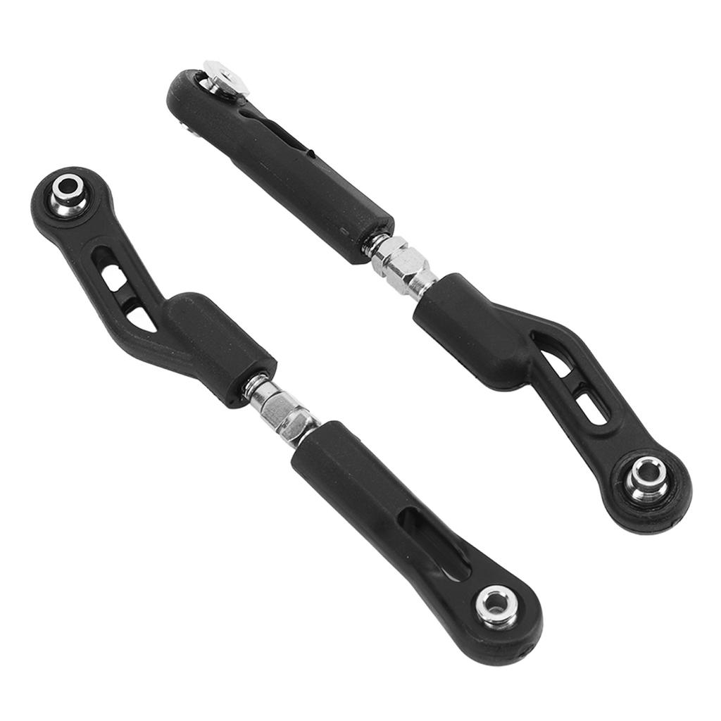 2Pcs RC Rear Upper Tie Rod Wear Resistant Lightweight RC Steering Pull Rod for ZD Racing 1 8 Car Black