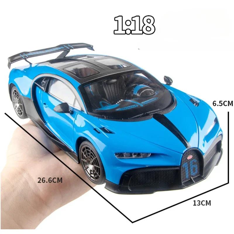 Große Größe 1:18 Bugatti Chiron Supercar Modell Colletable Miniatur Voiture Wohnkultur Druckguss Spielzeug Fahrzeug Kinder Junge Spielzeug Geschenk