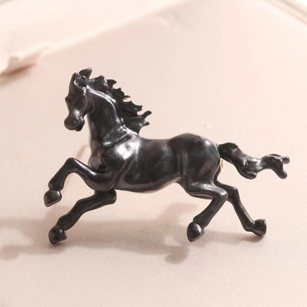 Retro Chinese Horse Brooch -coloured Horse Corsage Dripping Oil Galloping Horse Pin Accessory For Men