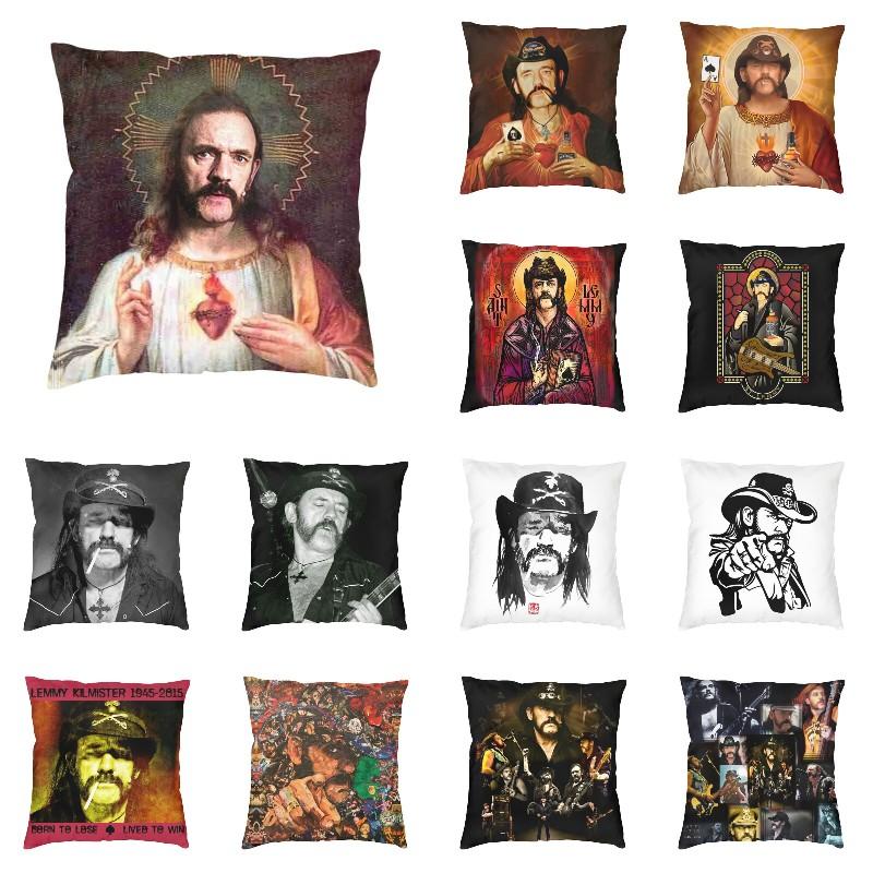 Hot Sale Jesus Meme Saint Lemmy Throw Pillow Cases for Sofa cm Cushion Cover Living Room Decoration Creative Pillowcase