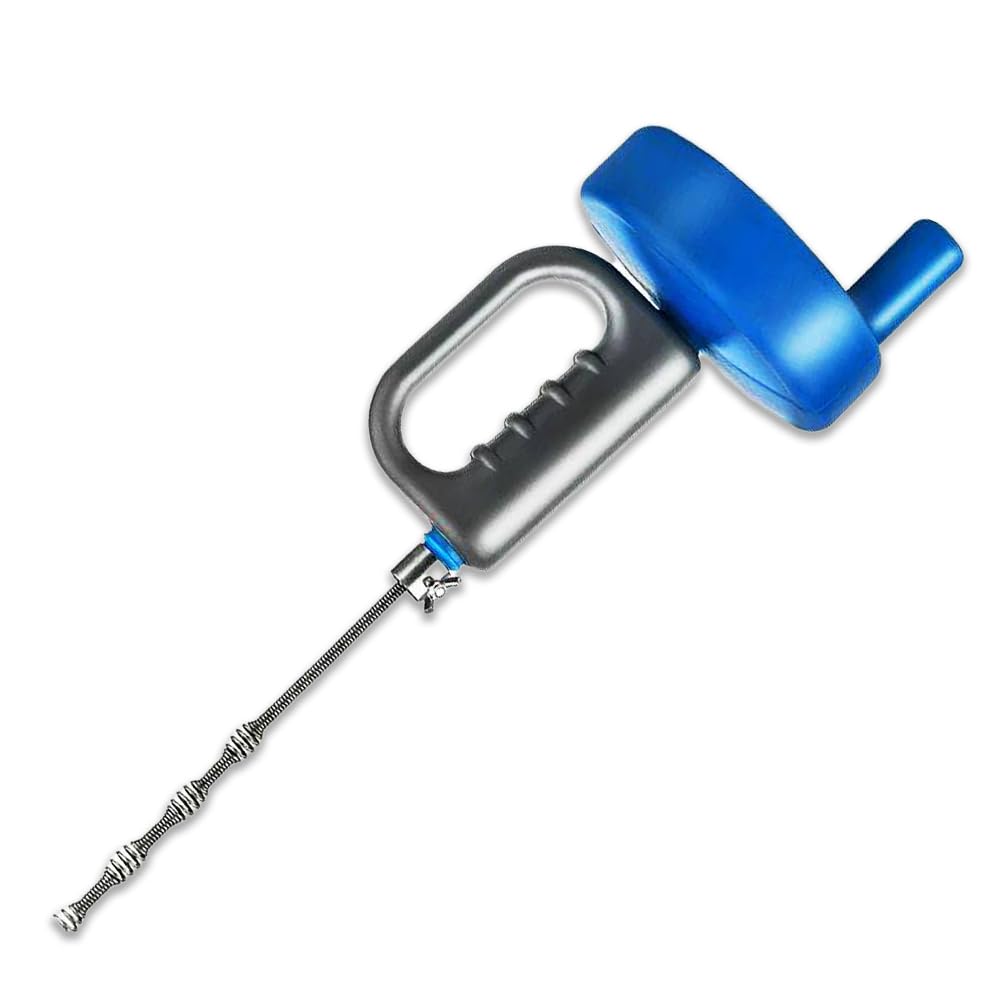 

HIRAISM Вращающаяся труба Вода Засор Ремонт Очиститель, Проволока, Туалет, Ванна, Умывальная комната, Слив, Канализация, Подача, Удаление, (Длина 10 м) синий