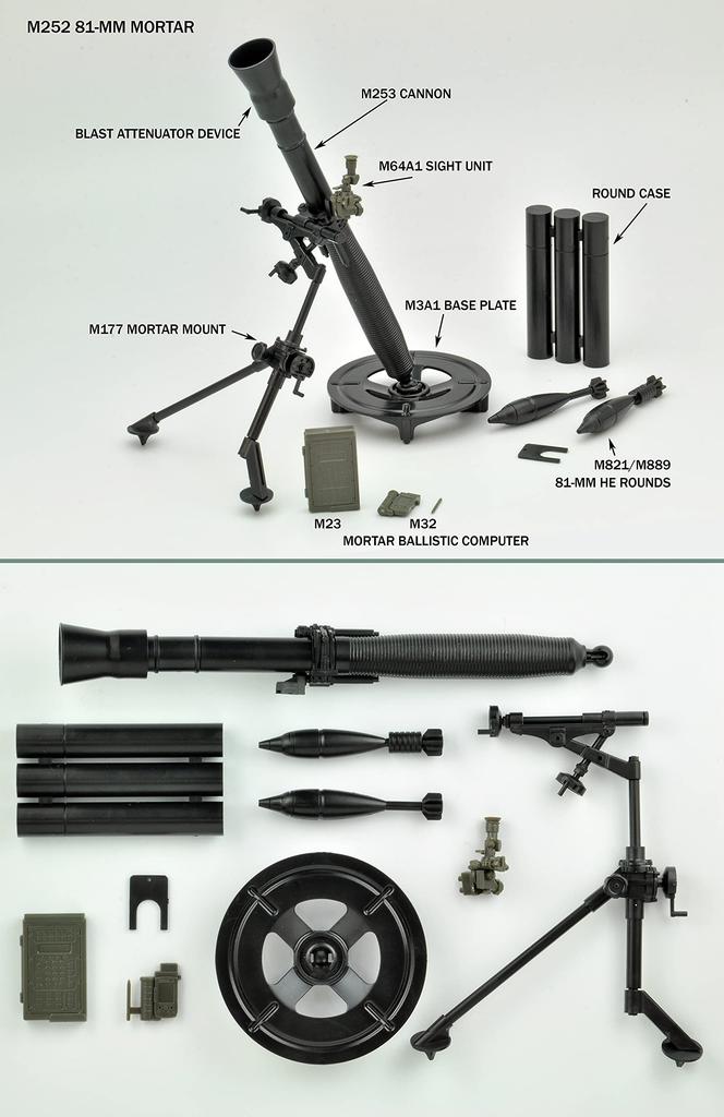 Little Armory LD035 81mm Mortar M252 Type Plastic Model Kit 318767