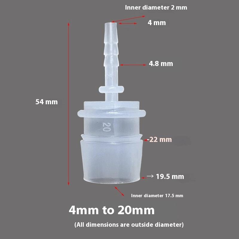 5Pcs Plastic Flexible Hose Two-Way Head Connector Reducer Fitting Adapter For Water Pipe Repair Garden Aquarium Laboratory