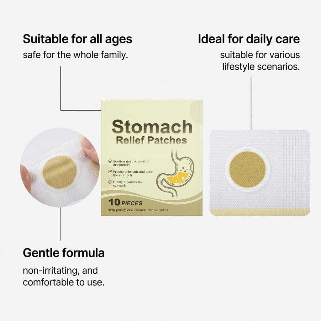 10 Pieces Of Stomach Care Patch With Mild  Comfortable Daily Care Patch