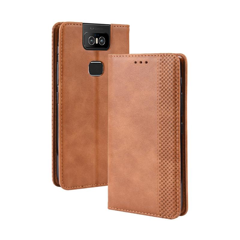 

Retro Magnetic Leather Flip Cover for Asus Zenfone 6 ZS630KL Case Wallet Card Stand Soft Cover for Asus Zenfone 6 ZS630KL I01WD for ZS630KL