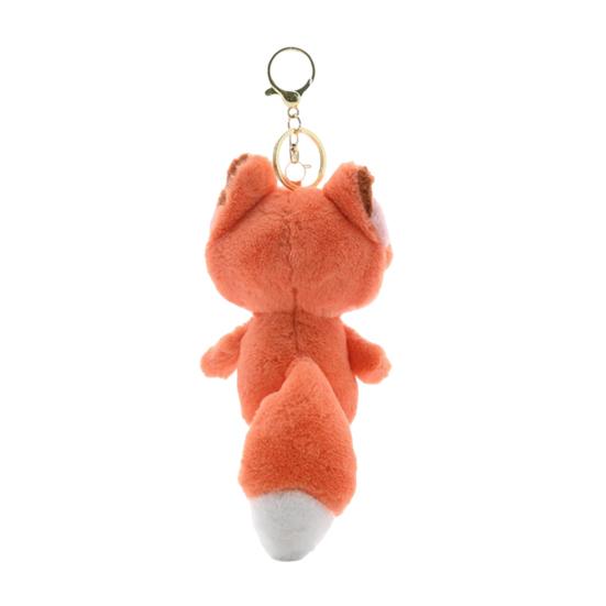 Plüsch Fuchs mit rosa Wangen Schlüsselanhänger Stofftier Puppe Schlüsselringhalter