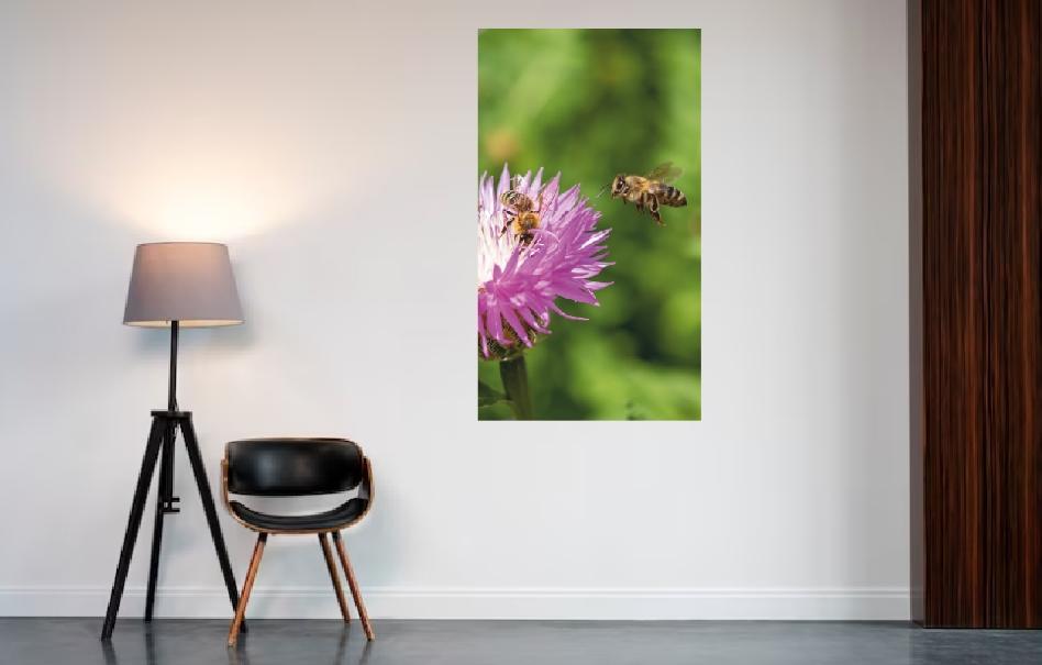 Картина-обогреватель "Пчелы на цветке" на пленке Monocrystal 105x60 см 300 Вт