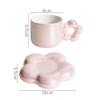 Cute Coffee Cup Dish with Handle Tea Drinking Cup Drinkware Flower Mug  Water